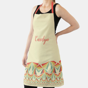 Tipsy Triangles Vintage Colours - personalised Apron