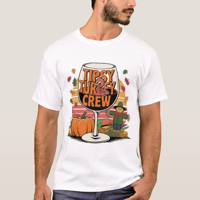 Tipsy Turkey Crew Thanksgiving Drinking Shirt (Front)