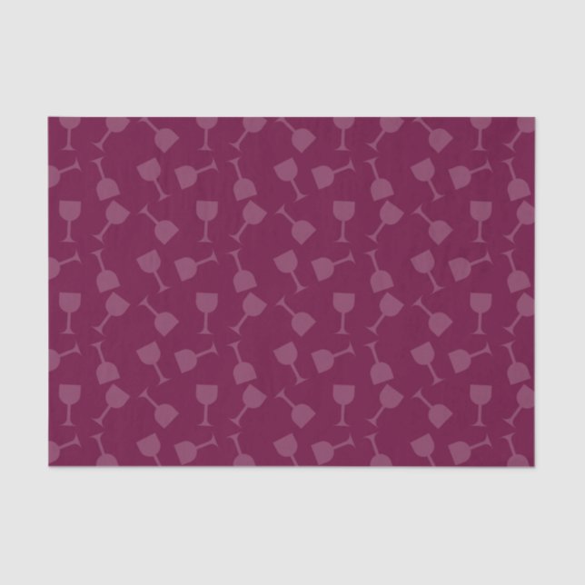 Tipsy Wine Glasses Tissue Paper (Front)
