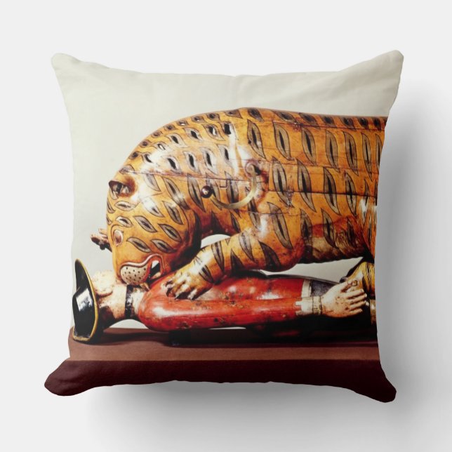 Tipu's Tiger, c.1790 (wood) Cushion (Front)