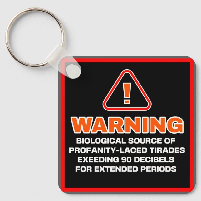 TIRADE WARNING KEY RING (Front)
