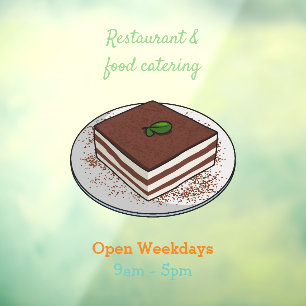 Tiramisu cake cartoon illustration