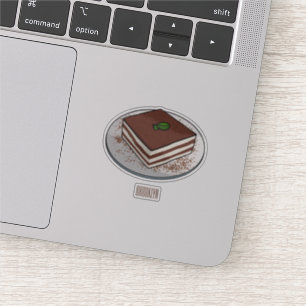 Tiramisu cake cartoon illustration