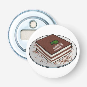 Tiramisu cake cartoon illustration bottle opener