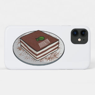 Tiramisu cake cartoon illustration Case-Mate iPhone case