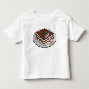 Tiramisu cake cartoon illustration toddler T-Shirt