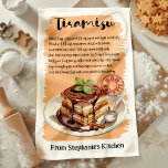 Tiramisu Recipe Personalised Tea Towel<br><div class="desc">Add a sweet Italian touch to your kitchen with this personalised Tiramisu Recipe kitchen towel. Featuring the beloved classic tiramisu recipe, this towel is not only practical but also makes a delightful addition to your kitchen decor. Customise it with your name or a special message, making it a thoughtful gift...</div>