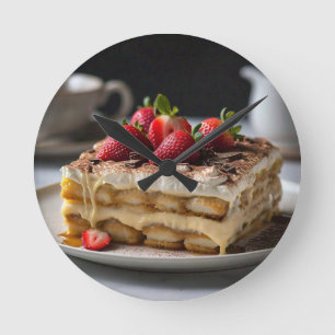 Tiramisu Round Clock