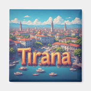 Tirana Albania City Travel Gift Memory 🗺️ Magnet