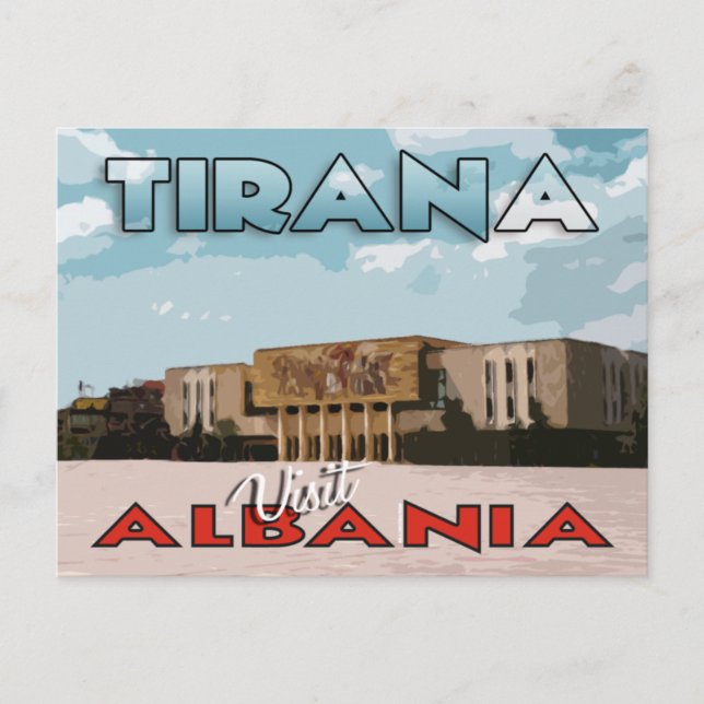 Tirana, Visit Albania postcard (Front)
