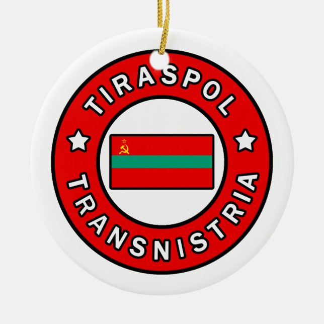 Tiraspol Transnistria Ceramic Ornament (Front)