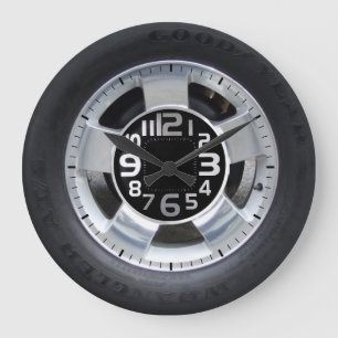 tire and rim wall clock