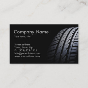 Tire mounting and balancing business card