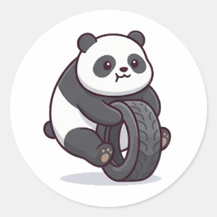 Tire Panda Classic Round Sticker