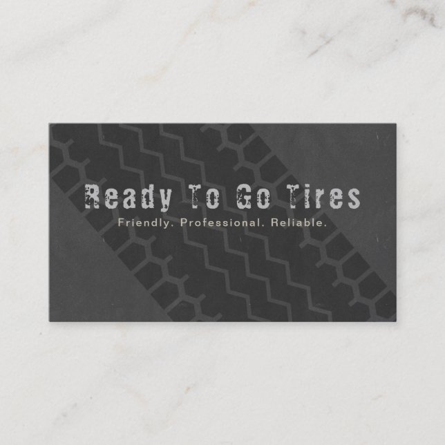 Tire Print Business Card (Front)