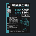 Tire Repair Logo, Tire/Tyre Specialist Shop Flyer<br><div class="desc">Tire Repair Logo,  Tire/Tyre Specialist Shop Advertising Flyer by The Business Card Store.</div>