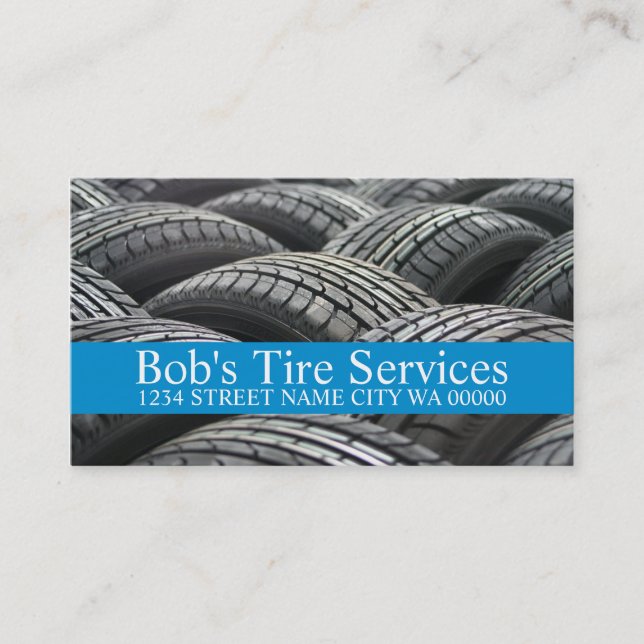 Tire Service Sales Auto Repair Business Card (Front)