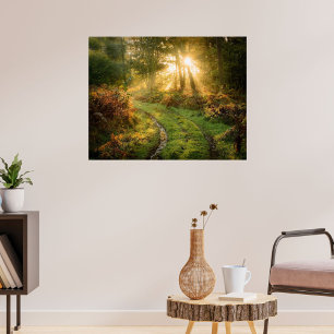 Tire Tracks in the Woods Poster Artwork Mural