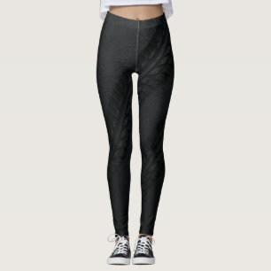 Tire Tracks on Asphalt Grunge Texture – Industrial Leggings