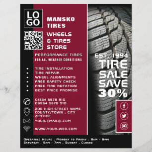 Tire Tread Design, Tire/Tyre Specialist Shop Flyer