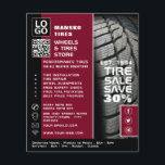Tire Tread Design, Tire/Tyre Specialist Shop Flyer<br><div class="desc">Tire Tread Design,  Tire/Tyre Specialist Shop Advertising Flyer by The Business Card Store.</div>