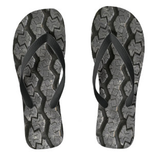 Tire Treads Funny Flip Flops