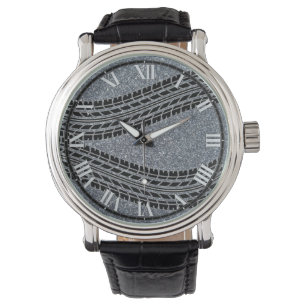 Tire Treads Gravel Texture Wrist Watch
