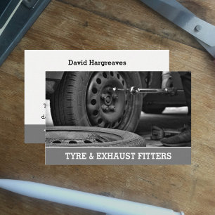 Tire, Tyre & Exhaust Fitters Calling Card. Business Card