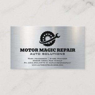 Tire Wrench Logo Auto Repair Shop Business Card