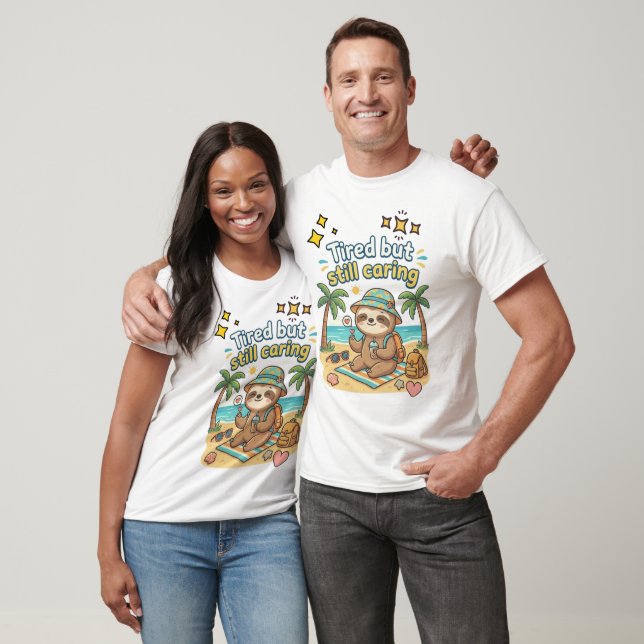Tired but Still Caring Sloth Summer Tee (Unisex)