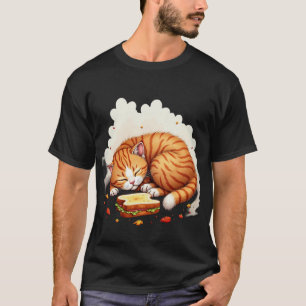 Tired Cat Bedazzled Stuff Aesthetic Tuna Sleep Art T-Shirt