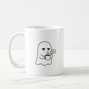 Tired Coffee Ghost -Funny Sarcastic Minimalist Mug