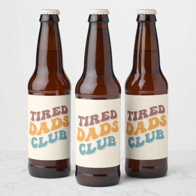 Tired Dads Club Funny Beer Bottle Label (Bottles)