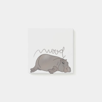 Tired Hippo - Big Mood Post-it Notes
