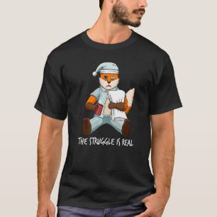 Tired Lazy Fox The Struggle Is Real Getting Out Of T-Shirt