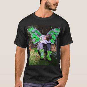 Tired Lyme Disease Warrior with Angel Wings Cell T-Shirt