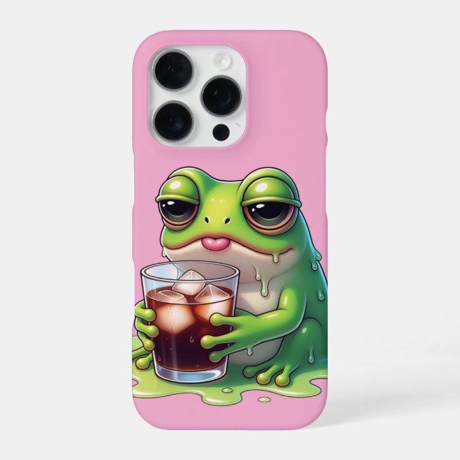 Tired Melted Frog Cute Phone Case Design (Back)