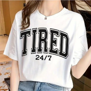 Tired Mum Life Shirt, Funny College Shirt for Her