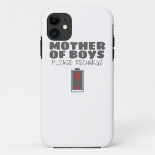 Tired Mum Mother of Boys Please Recharge Gift iPhone 11 Case