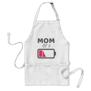 Tired Mum Mum of 2 Mum of 2 Boys Mothers Day Standard Apron
