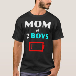 Tired Mum Of 2 Boys  Mother With Two Sons Low T-Shirt