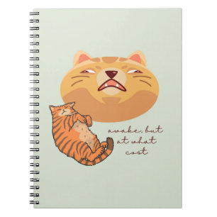 Tired Orange Cat Notebook