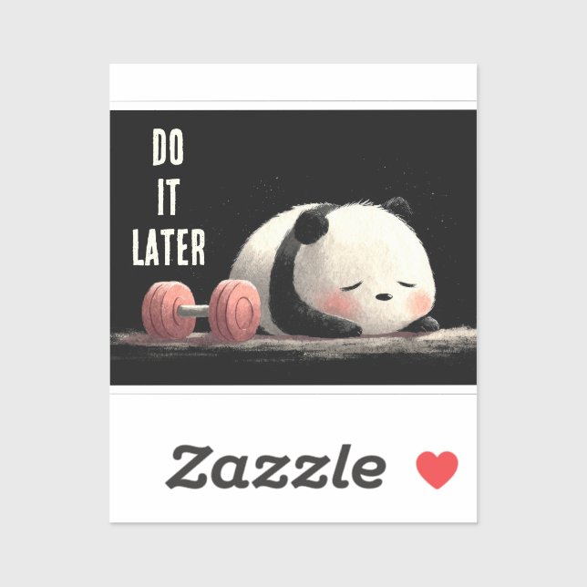 Tired Panda Gym – Cute Funny Workout Art (Sheet)