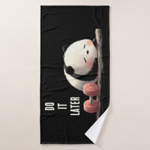 Tired Panda Gym – Cute Funny Workout Art Bath Towel