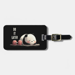 Tired Panda Gym – Cute Funny Workout Art Luggage Tag