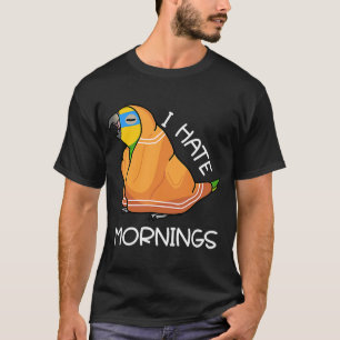 Tired Parrot Hates Mornings I Orange winged Amazon T-Shirt