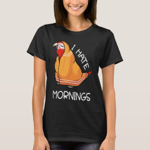 Tired Parrot Hates Mornings I Scarlet Macaw T-Shirt