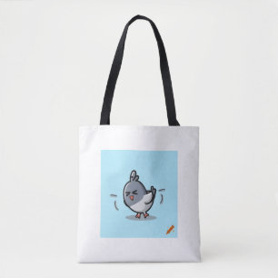 "Tired Pigeon Cartoon Design Bag – Quirky and Fun!