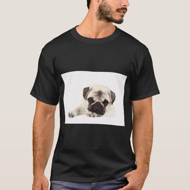 Tired Pug Puppy T-Shirt (Front)