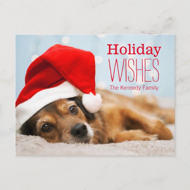 Tired Santa Holiday Postcard (Front)